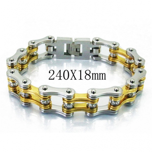 Wholesale Stainless Steel Bike Chain Style Bracelet NO.#BC55B0711IIC