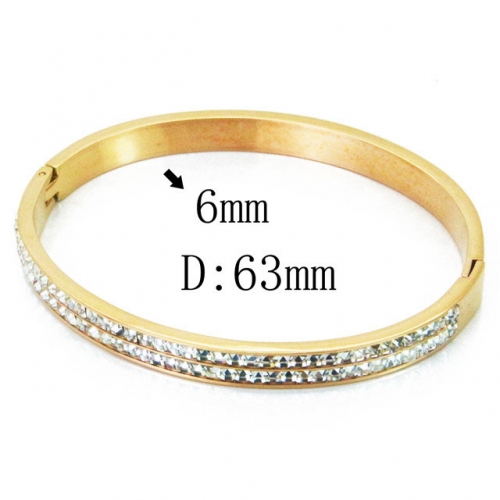 Wholesale Crystal/Zircon Stainless steel 316L CZ Bangles NO.#BC19B0254IRR