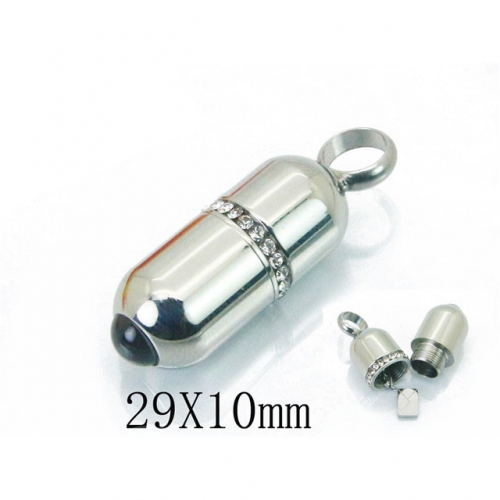 Wholesale Stainless Steel 316L Capsule Style Pendant NO.#BC06P0505PQ