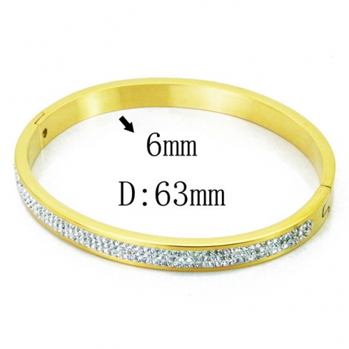 Wholesale Crystal/Zircon Stainless steel 316L CZ Bangles NO.#BC19B0256HNC