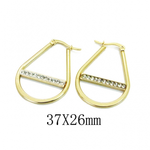 Wholesale Stainless Steel 316L Crystal or Zircon Earrings NO.#BC60E0232JO