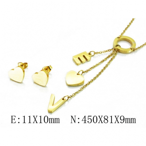 Wholesale Stainless Steel 316L Jewelry Love Sets NO.#BC64S1189HJF