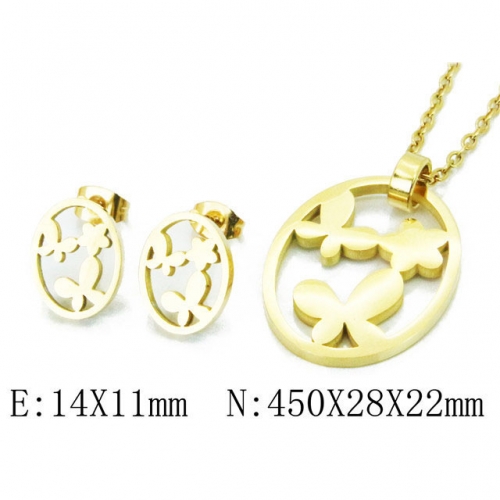 Wholesale Stainless Steel 316L Jewelry Sets (Animal Shape) NO.#BC02S2806PZ