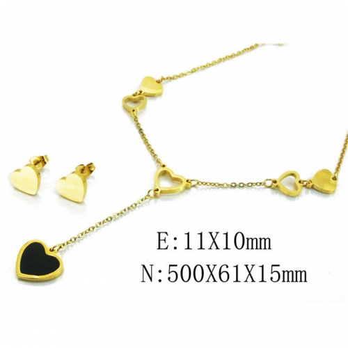 Wholesale Stainless Steel 316L Jewelry Love Sets NO.#BC64S1193HJD