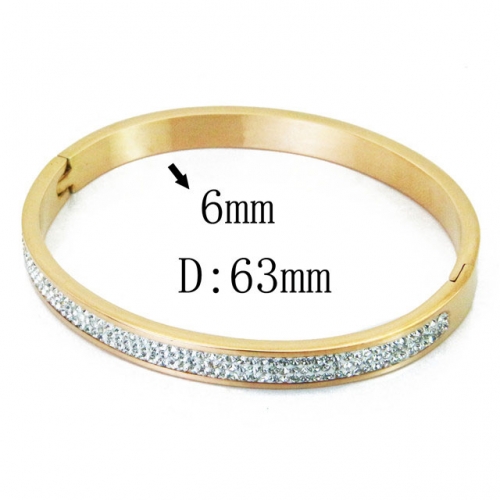 Wholesale Crystal/Zircon Stainless steel 316L CZ Bangles NO.#BC19B0257HNC