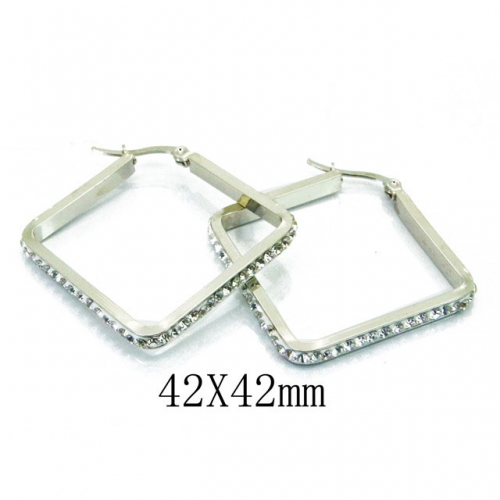 Wholesale Stainless Steel 316L Crystal or Zircon Earrings NO.#BC60E0196JO