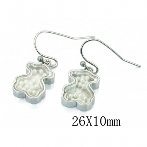 Wholesale Stainless Steel 316L Fashion Bear Earrings NO.#BC90E0290HID