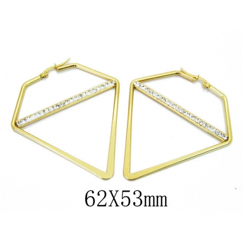 Wholesale Stainless Steel 316L Crystal or Zircon Earrings NO.#BC60E0217KL