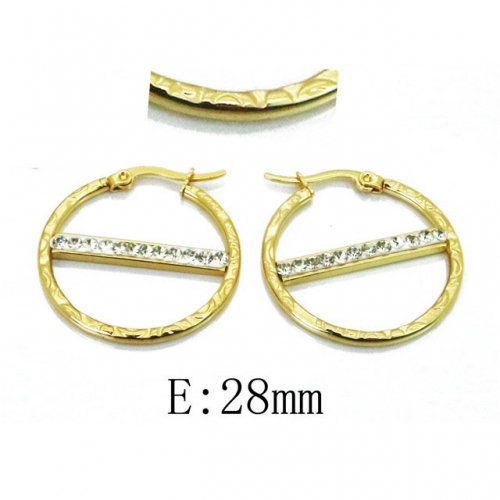 Wholesale Stainless Steel 316L Crystal or Zircon Earrings NO.#BC60E0262JH