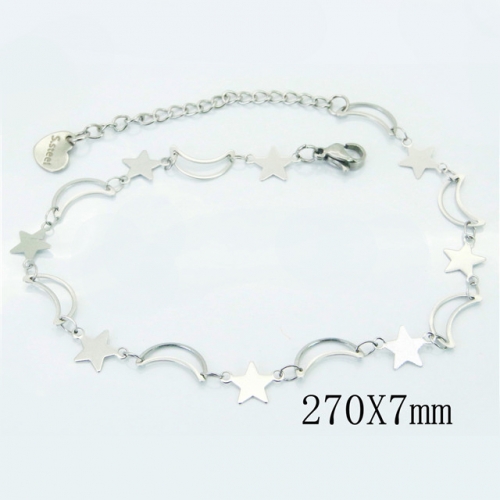 Wholesale Stainless Steel 316L Fashion Anklets NO.#BC81B0616JLS