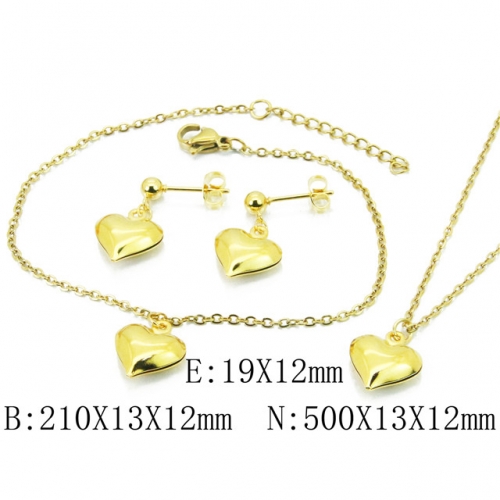 Wholesale Stainless Steel 316L Jewelry Love Sets NO.#BC59B1678OX