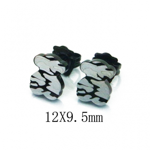 Wholesale Stainless Steel 316L Fashion Bear Earrings NO.#BC90E0269HHE