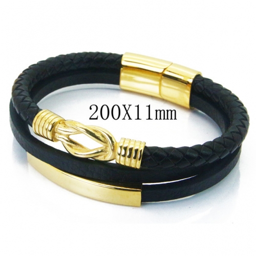 BC Wholesale Jewelry Fashion Leather Bracelet NO.#BC23B0399HOV