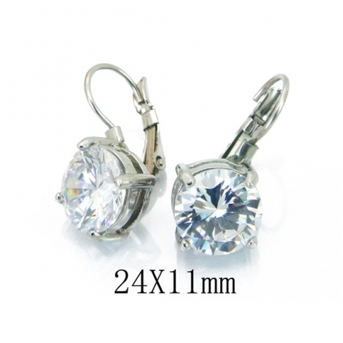 Wholesale Stainless Steel 316L Crystal or Zircon Earrings NO.#BC15E0111HJW