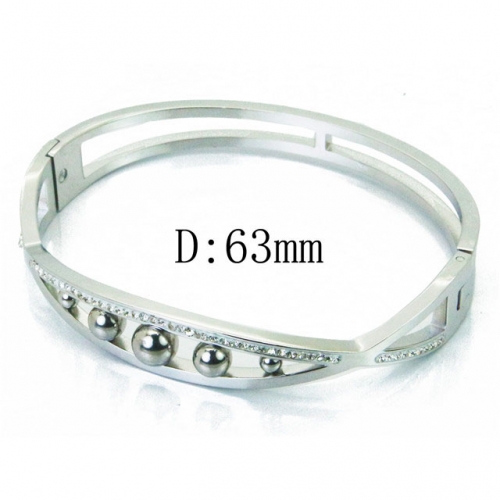 Wholesale Crystal/Zircon Stainless steel 316L CZ Bangles NO.#BC19B0236HMX