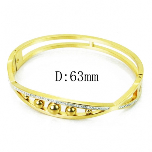 Wholesale Crystal/Zircon Stainless steel 316L CZ Bangles NO.#BC19B0237HOW