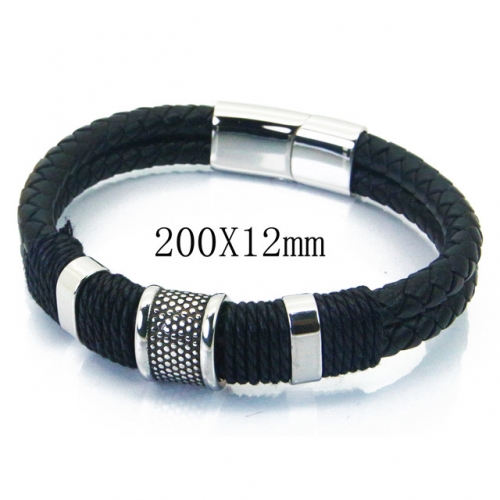 BC Wholesale Jewelry Fashion Leather Bracelet NO.#BC23B0390HJS