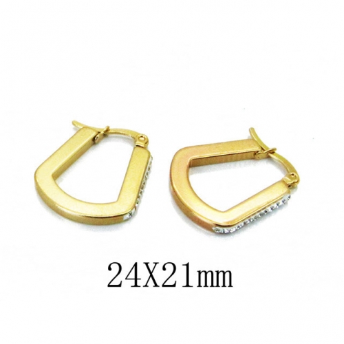 Wholesale Stainless Steel 316L Crystal or Zircon Earrings NO.#BC60E0290J5