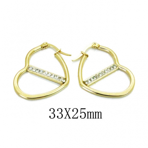Wholesale Stainless Steel 316L Crystal or Zircon Earrings NO.#BC60E0242JH