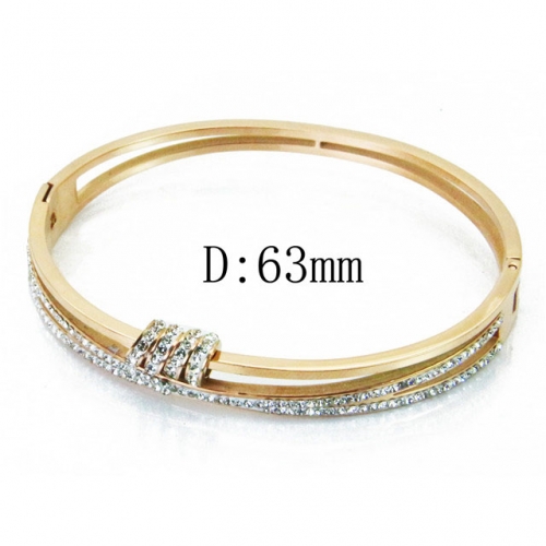 Wholesale Crystal/Zircon Stainless steel 316L CZ Bangles NO.#BC19B0271HPW
