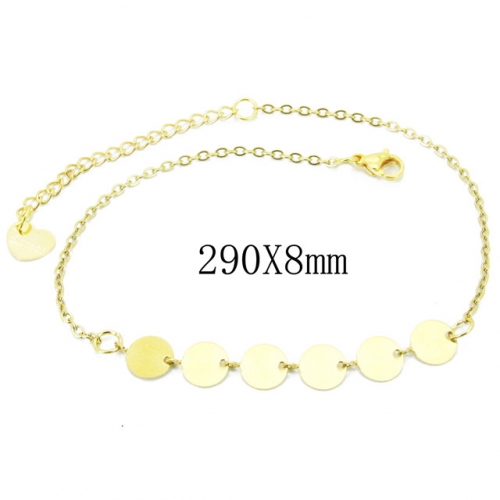 Wholesale Stainless Steel 316L Fashion Anklets NO.#BC81B0590JW