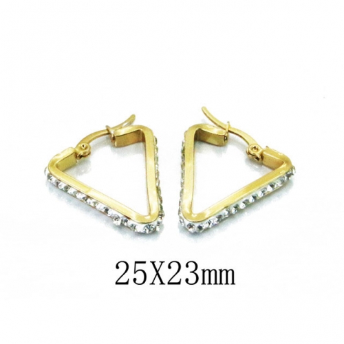 Wholesale Stainless Steel 316L Crystal or Zircon Earrings NO.#BC60E0281JO