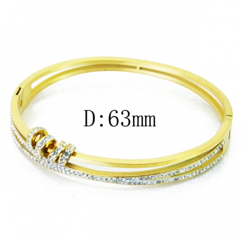 Wholesale Crystal/Zircon Stainless steel 316L CZ Bangles NO.#BC19B0270HPR