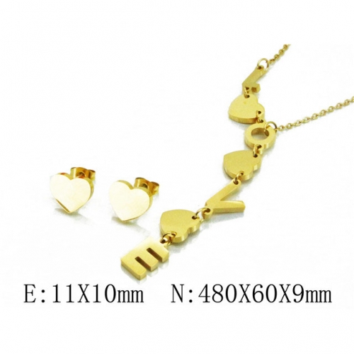 Wholesale Stainless Steel 316L Jewelry Love Sets NO.#BC64S1191HJS