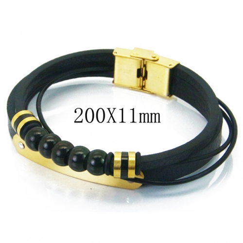 BC Wholesale Jewelry Fashion Leather Bracelet NO.#BC23B0395HOD