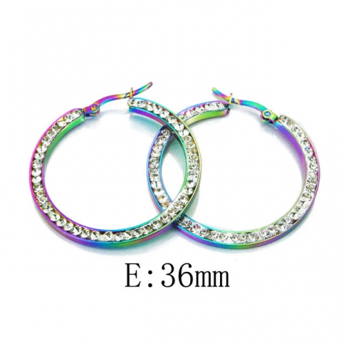 Wholesale Stainless Steel 316L Crystal or Zircon Earrings NO.#BC60E0177KA