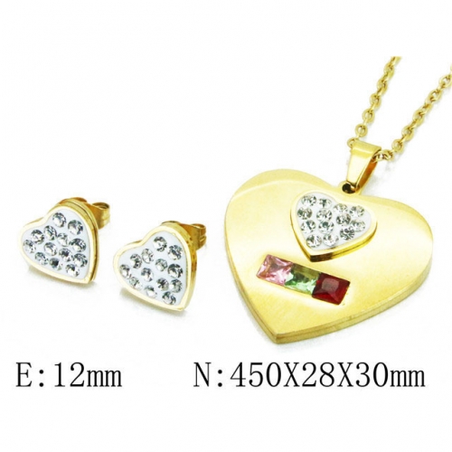 Wholesale Stainless Steel 316L Jewelry Love Sets NO.#BC02S2805HIV