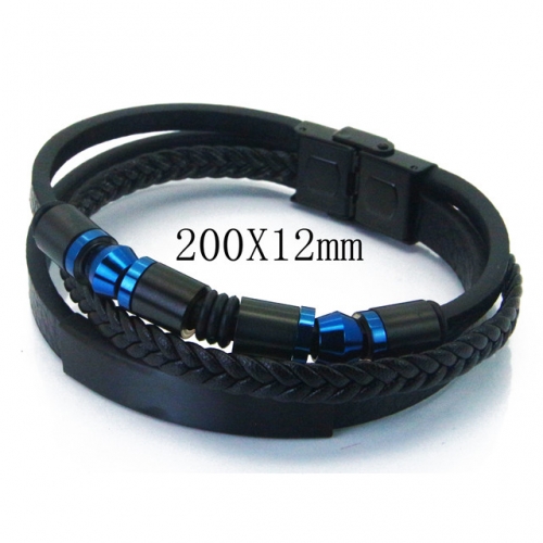 BC Wholesale Jewelry Fashion Leather Bracelet NO.#BC23B0393HOR