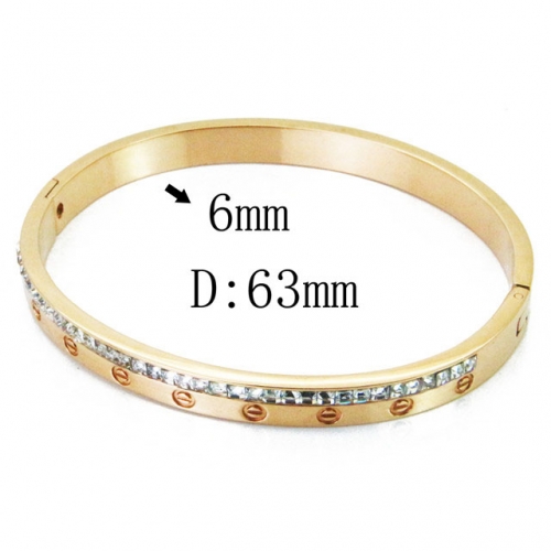 Wholesale Crystal/Zircon Stainless steel 316L CZ Bangles NO.#BC19B0268HPF