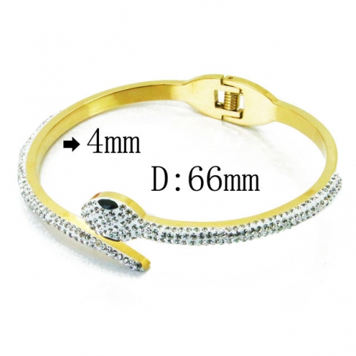Wholesale Crystal/Zircon Stainless steel 316L CZ Bangles NO.#BC64B1457IKA