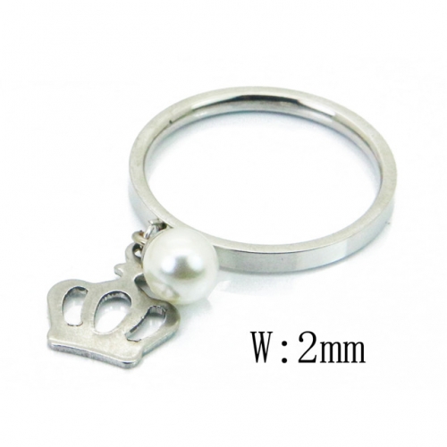 BC Jewelry Wholesale Stainless Steel 316L Rings With Pearl NO.#BC59R0041JF