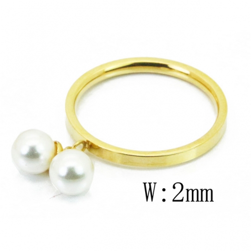 BC Jewelry Wholesale Stainless Steel 316L Rings With Pearl NO.#BC59R0060KL