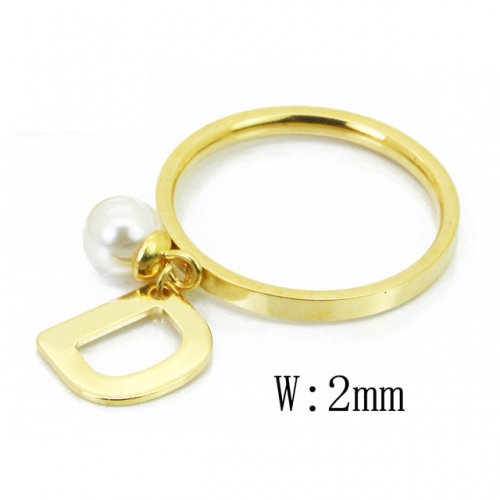 BC Jewelry Wholesale Stainless Steel 316L Rings With Pearl NO.#BC59R0090KD