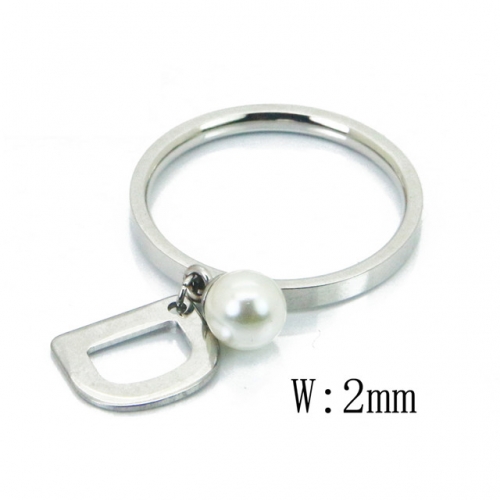 BC Jewelry Wholesale Stainless Steel 316L Rings With Pearl NO.#BC59R0067JQ