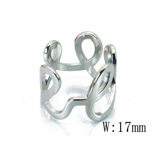 Wholesale Stainless Steel 316L Hollow Rings NO.#BC19R0406PQ