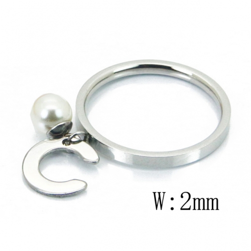 BC Jewelry Wholesale Stainless Steel 316L Rings With Pearl NO.#BC59R0066JA