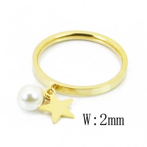 BC Jewelry Wholesale Stainless Steel 316L Rings With Pearl NO.#BC59R0050KZ
