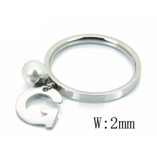 BC Jewelry Wholesale Stainless Steel 316L Rings With Pearl NO.#BC59R0070JG