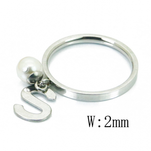 BC Jewelry Wholesale Stainless Steel 316L Rings With Pearl NO.#BC59R0080JZ