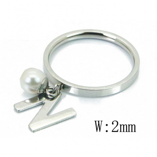 BC Jewelry Wholesale Stainless Steel 316L Rings With Pearl NO.#BC59R0077JD