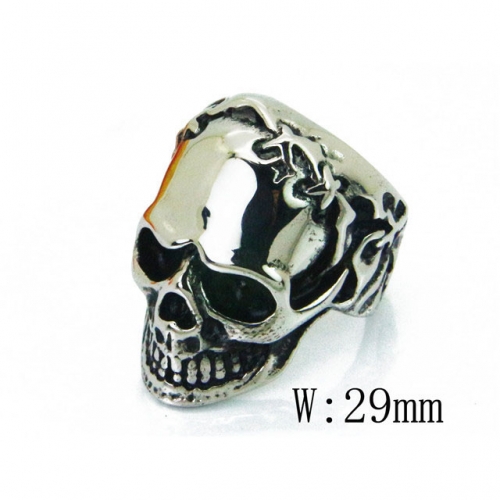 BC Jewelry Wholesale Stainless Steel 316L Skull Rings NO.#BC22R0864H2D