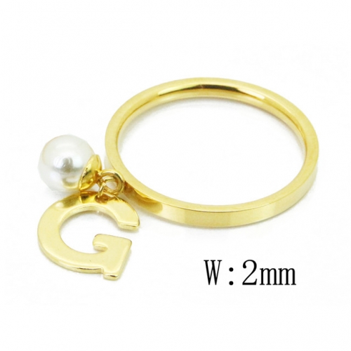 BC Jewelry Wholesale Stainless Steel 316L Rings With Pearl NO.#BC59R0092KG