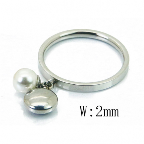 BC Jewelry Wholesale Stainless Steel 316L Rings With Pearl NO.#BC59R0055JL