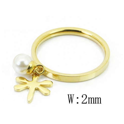 BC Jewelry Wholesale Stainless Steel 316L Rings With Pearl NO.#BC59R0052KV