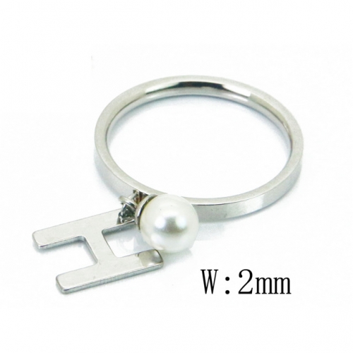 BC Jewelry Wholesale Stainless Steel 316L Rings With Pearl NO.#BC59R0071JZ