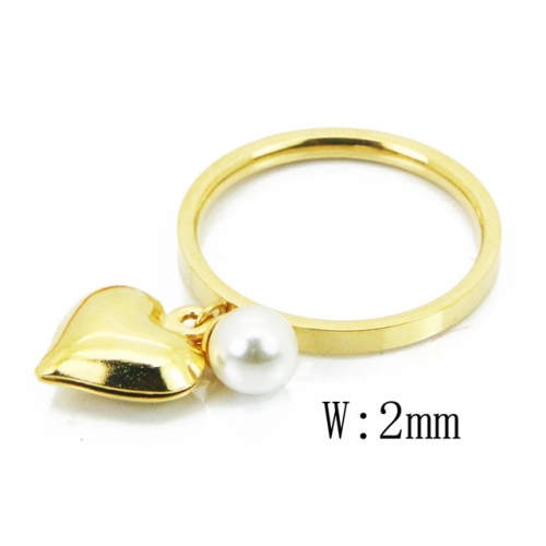 BC Jewelry Wholesale Stainless Steel 316L Rings With Pearl NO.#BC59R0036KL